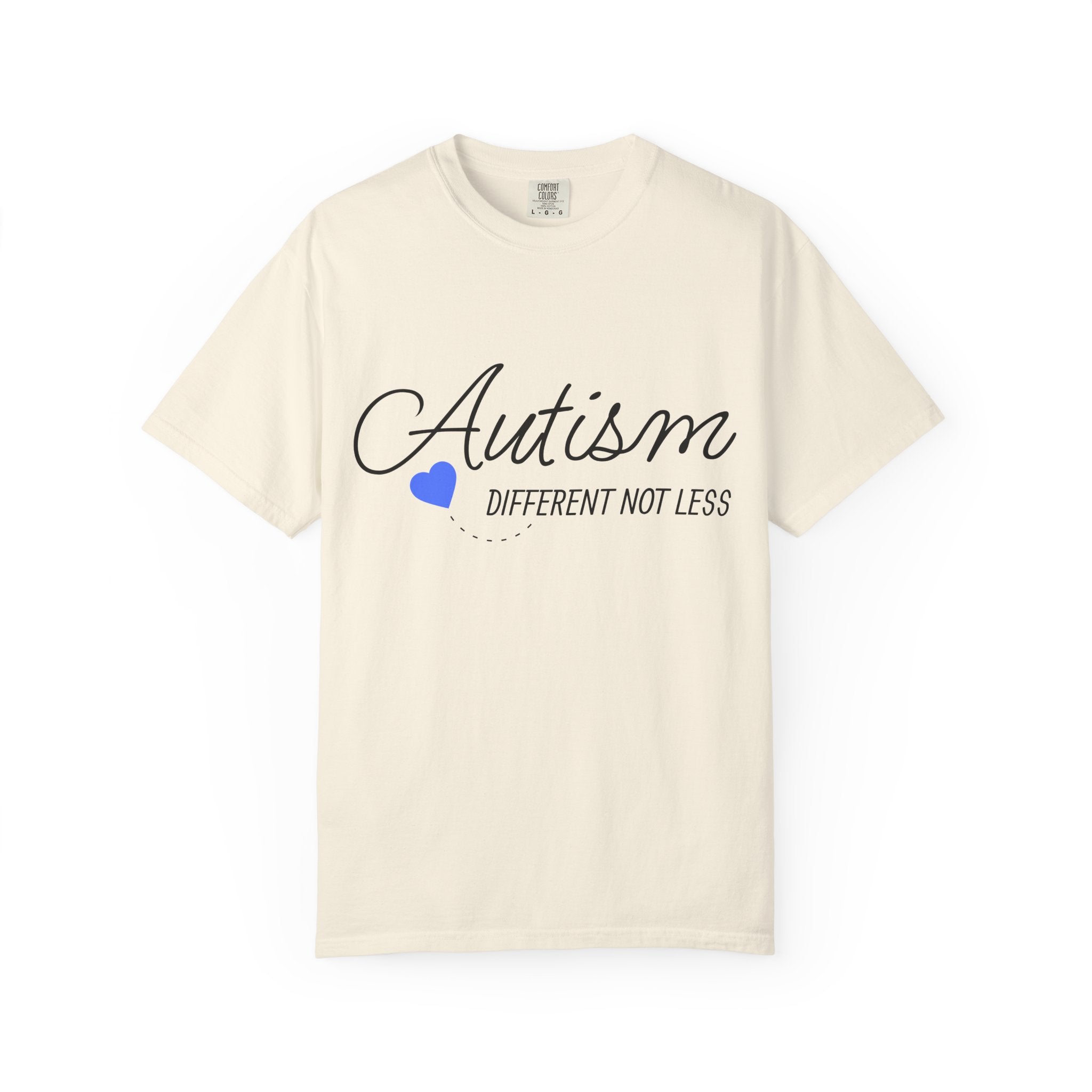 Autism Different Not Less T-Shirt – Awareness Tee with Blue Heart
