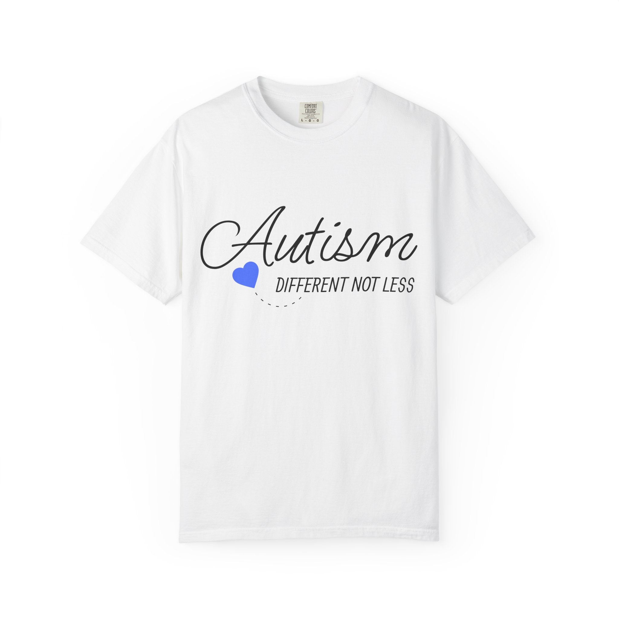 Autism Different Not Less T-Shirt – Awareness Tee with Blue Heart