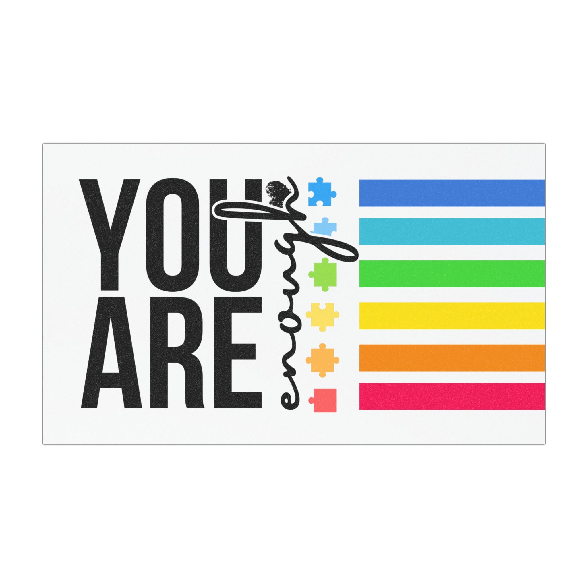 You Are Enough Rainbow Puzzle Car Magnet