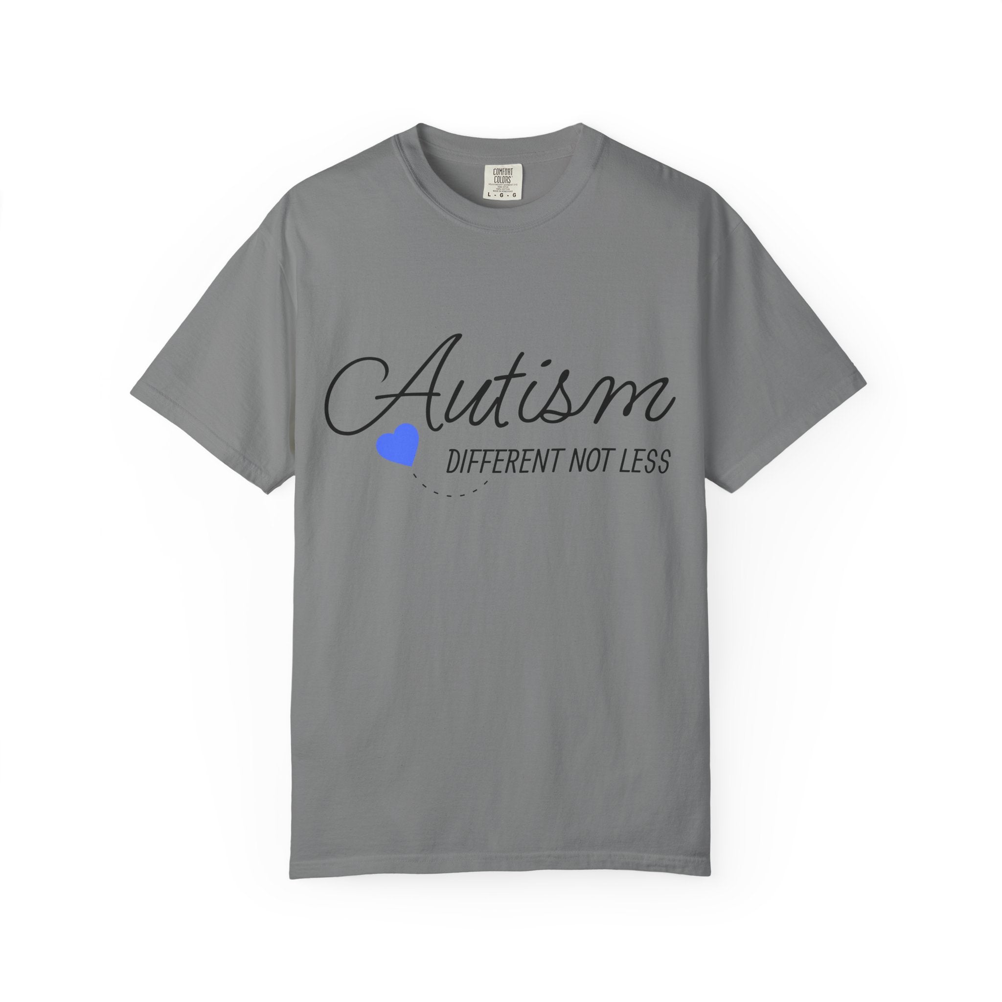 Autism Different Not Less T-Shirt – Awareness Tee with Blue Heart