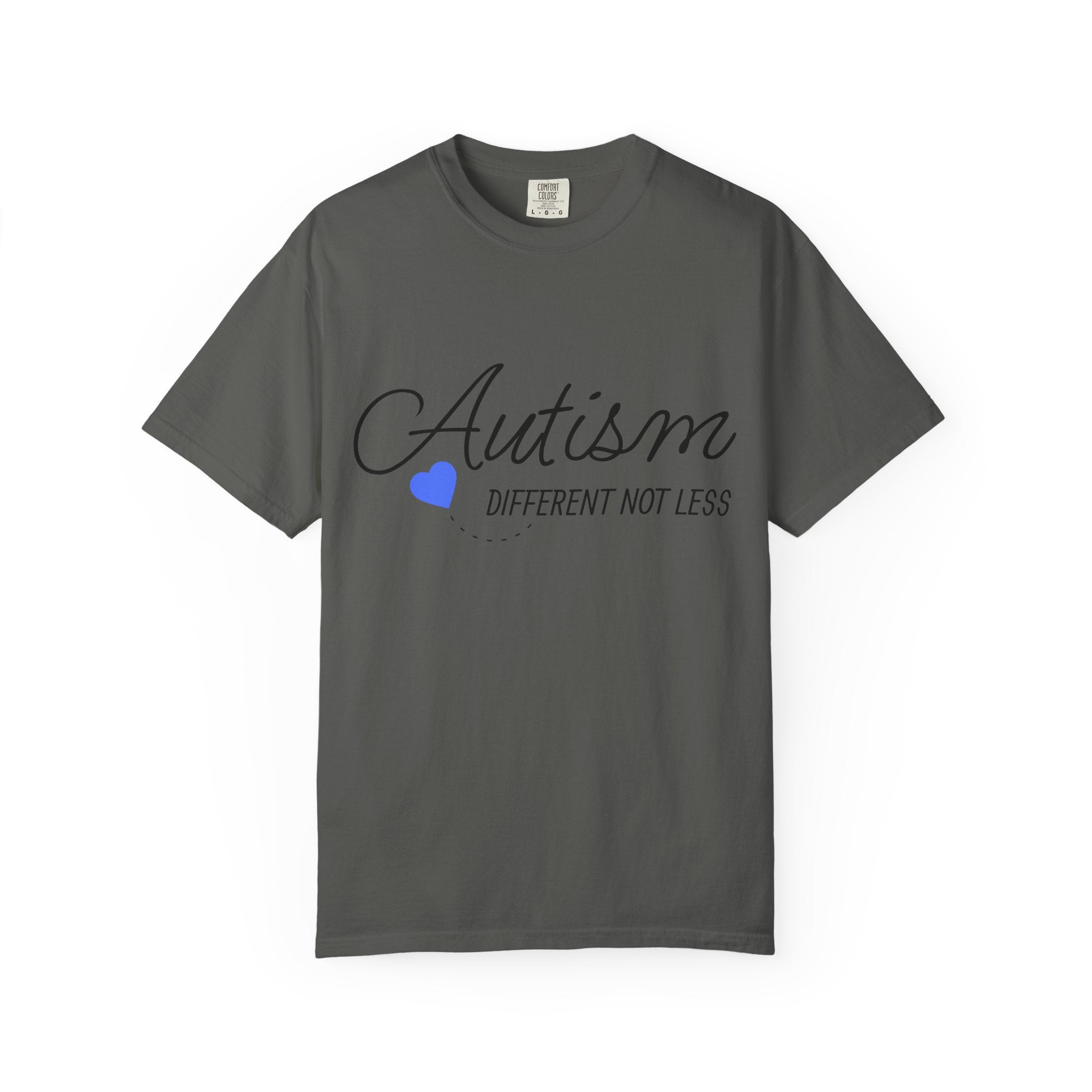 Autism Different Not Less T-Shirt – Awareness Tee with Blue Heart