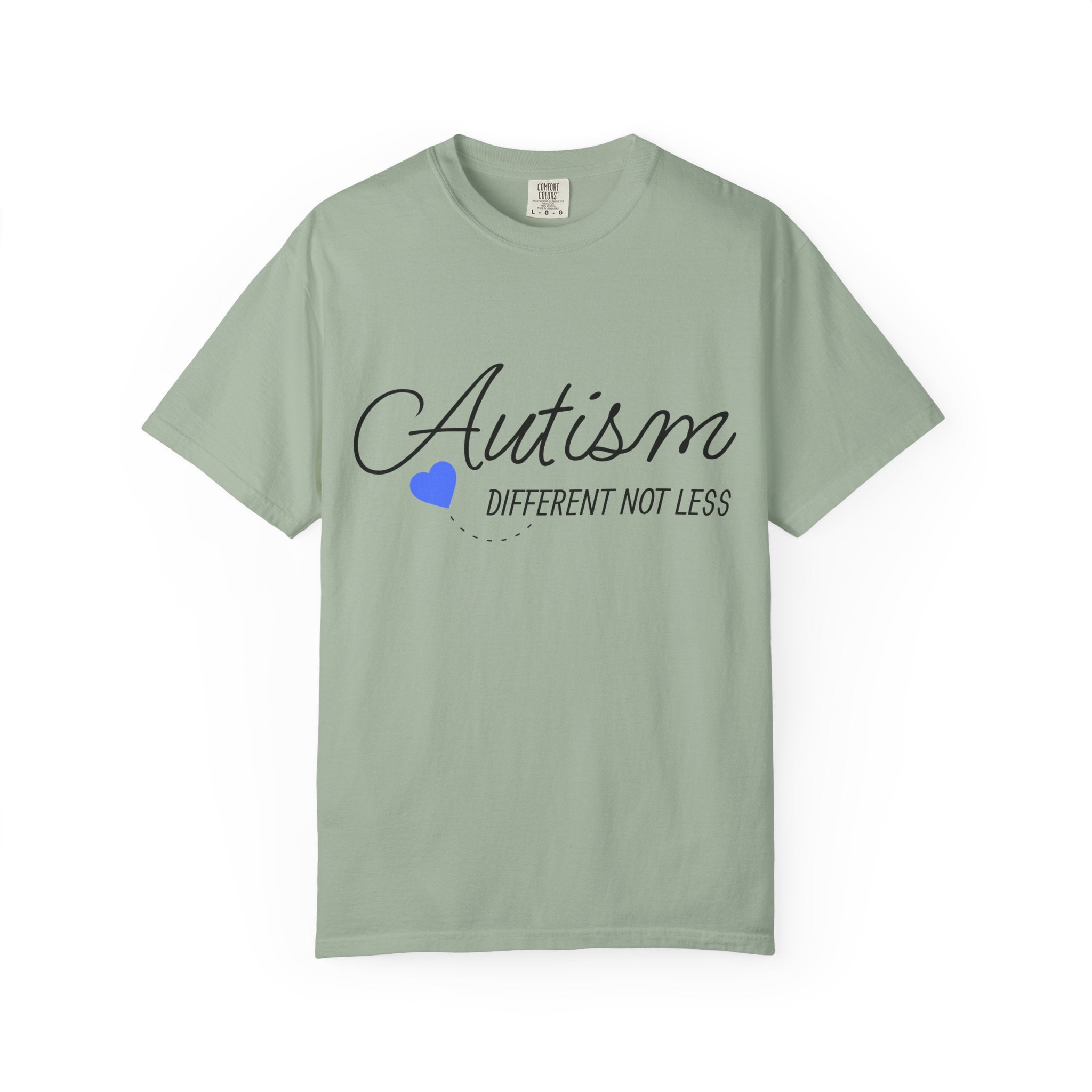 Autism Different Not Less T-Shirt – Awareness Tee with Blue Heart