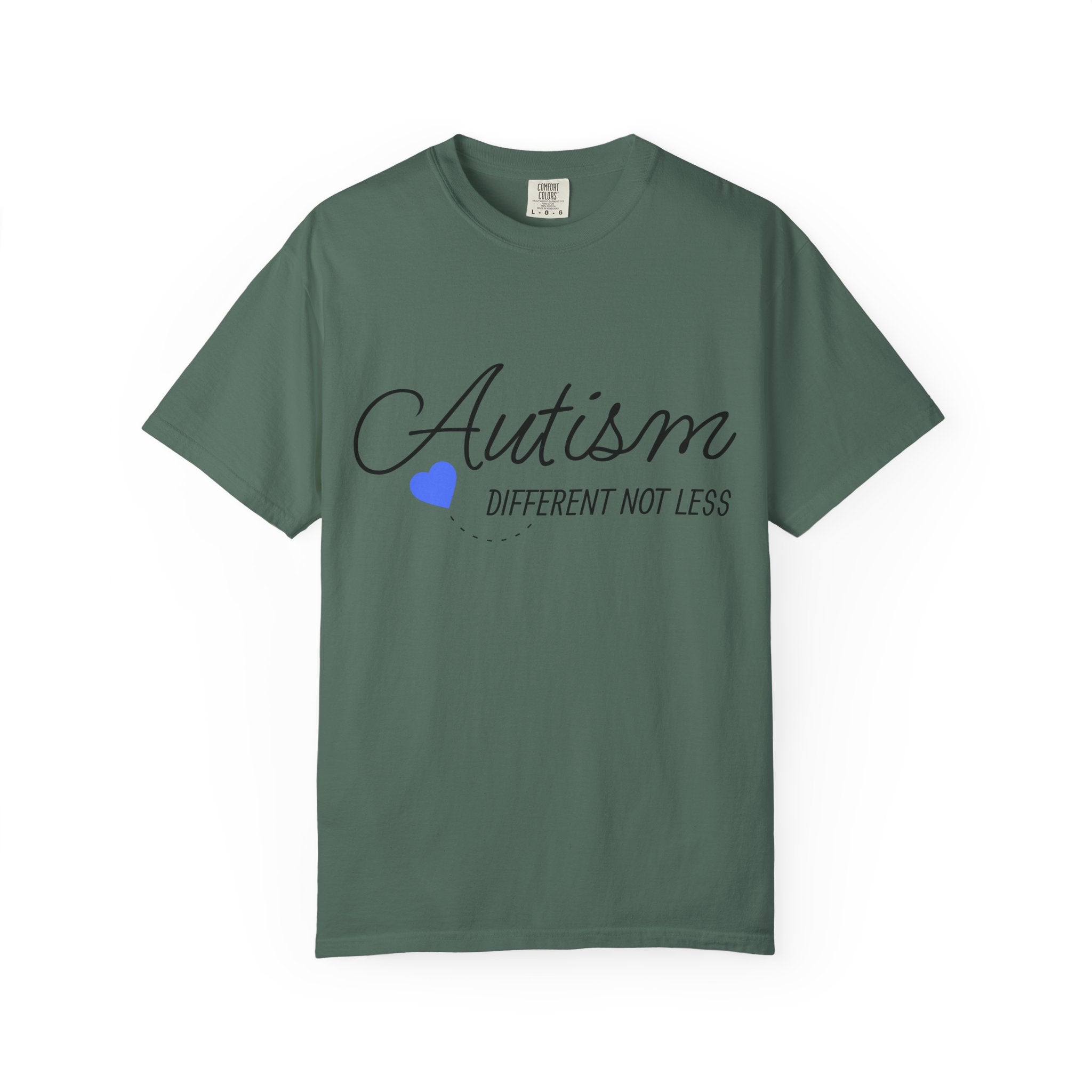 Autism Different Not Less T-Shirt – Awareness Tee with Blue Heart