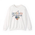 Autism Mama Crewneck Sweatshirt — Pastel Puzzle Heart Awareness