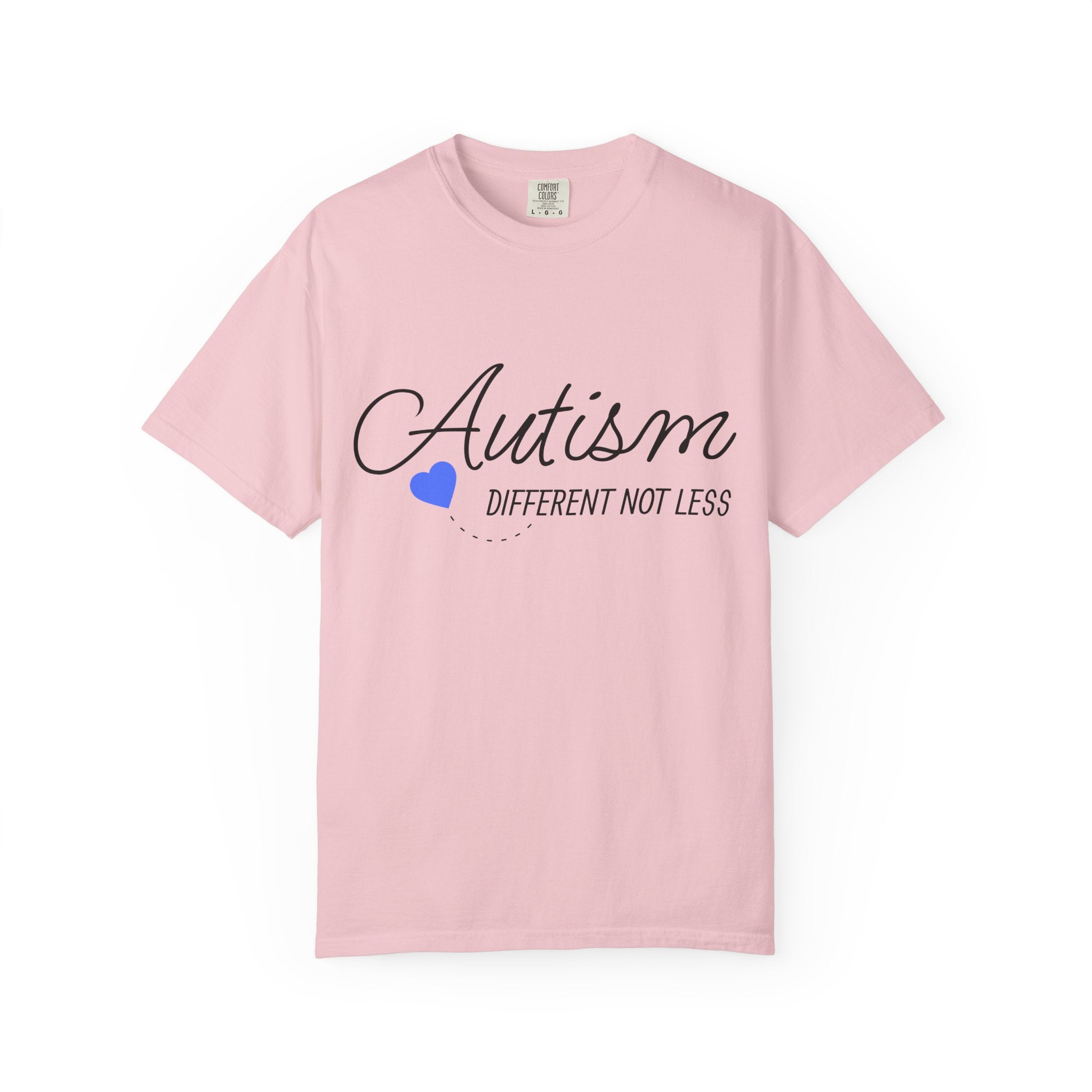 Autism Different Not Less T-Shirt – Awareness Tee with Blue Heart